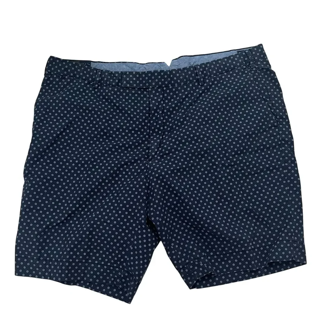 Polo Ralph Lauren Shorts Mens 40 Blue All Over Print Chino Flat Front Casual NWT